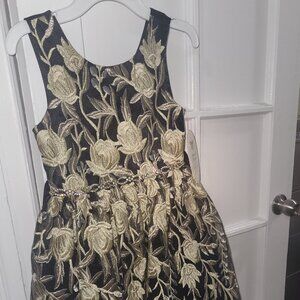 Black and gold girls dress